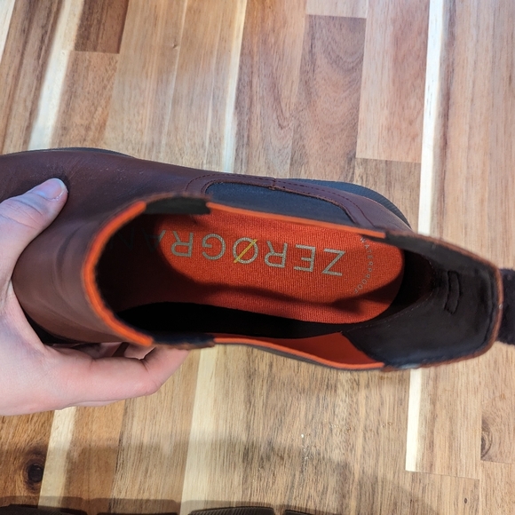 COLE HAAN CHELSEA Boots ZERØGRAND Waterproof OMNI Men's 11 Brown Pull-On - Picture 3 of 6